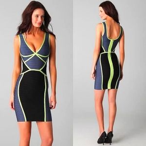 Herve Leger Colorblock Dress